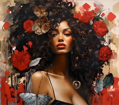 Ynaya illustré – Afro Femme noire