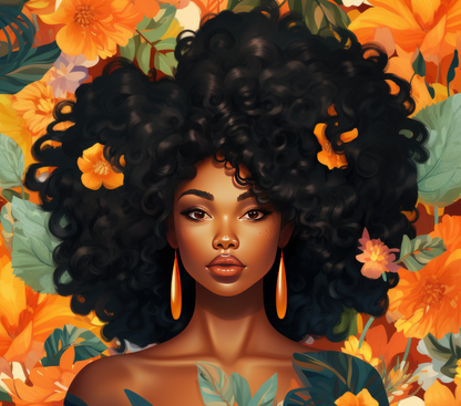 Ynaya illustré – Afro Femme noire