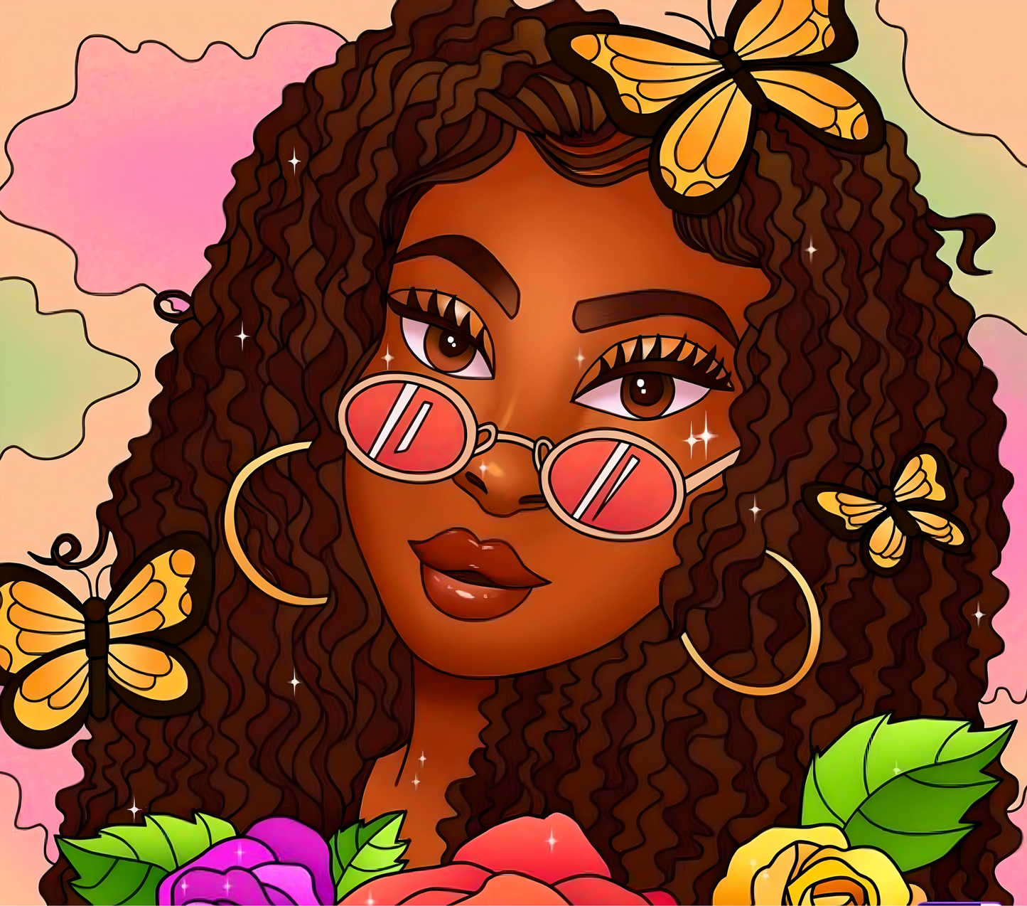 Ynaya illustré – Afro Femme noire