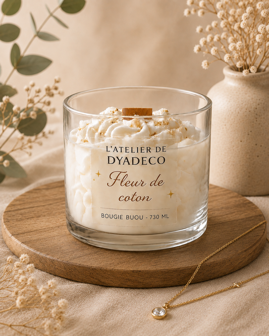 ✨ Bougie Bijou – Fleur de Coton ✨