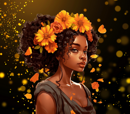 Ynaya illustré – Afro Femme noire