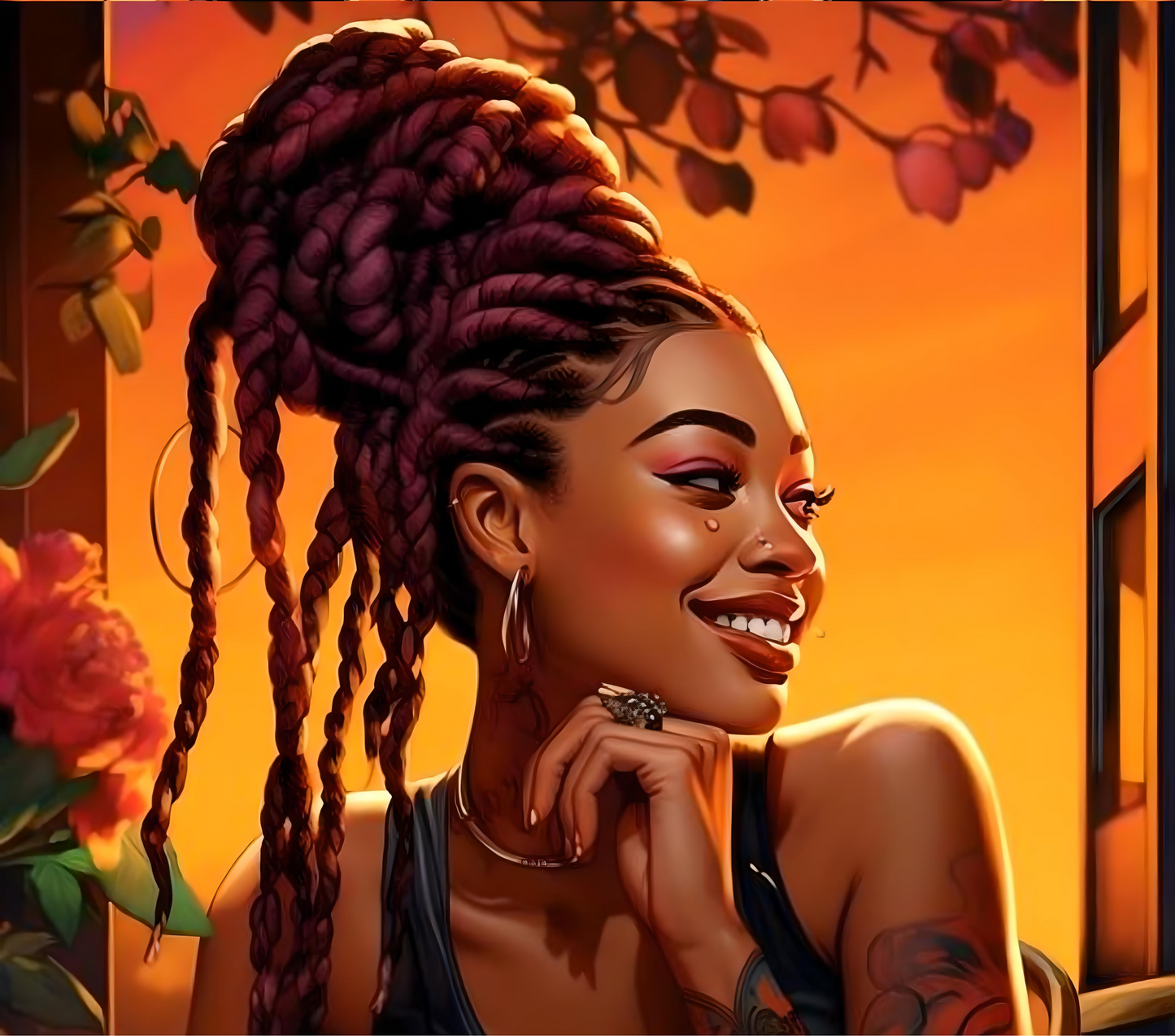 Ynaya illustré – Afro Femme noire