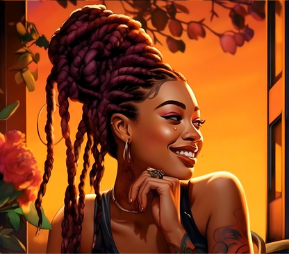 Ynaya illustré – Afro Femme noire