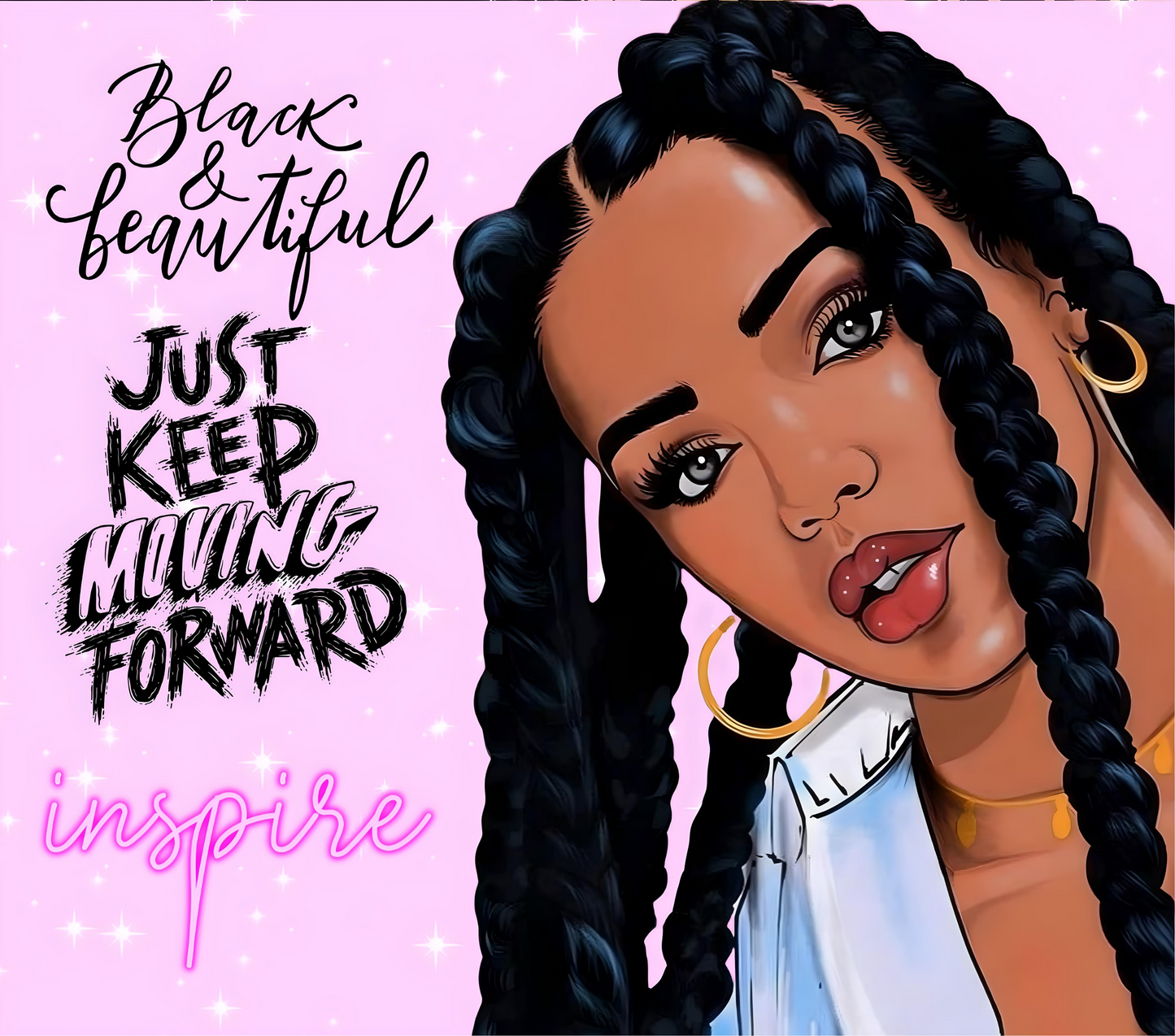 Ynaya illustré – Afro Femme noire