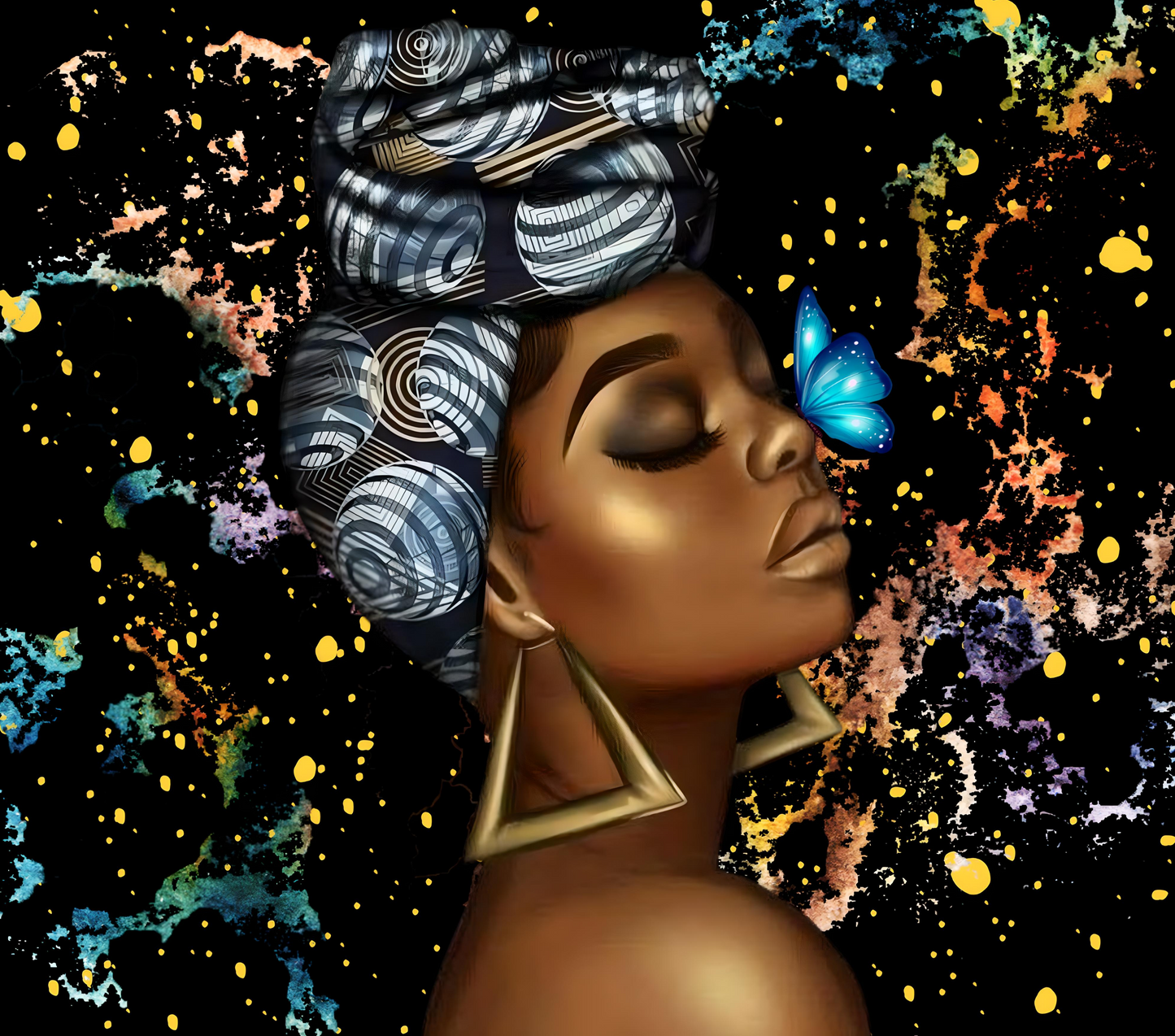 Ynaya illustré – Afro Femme noire