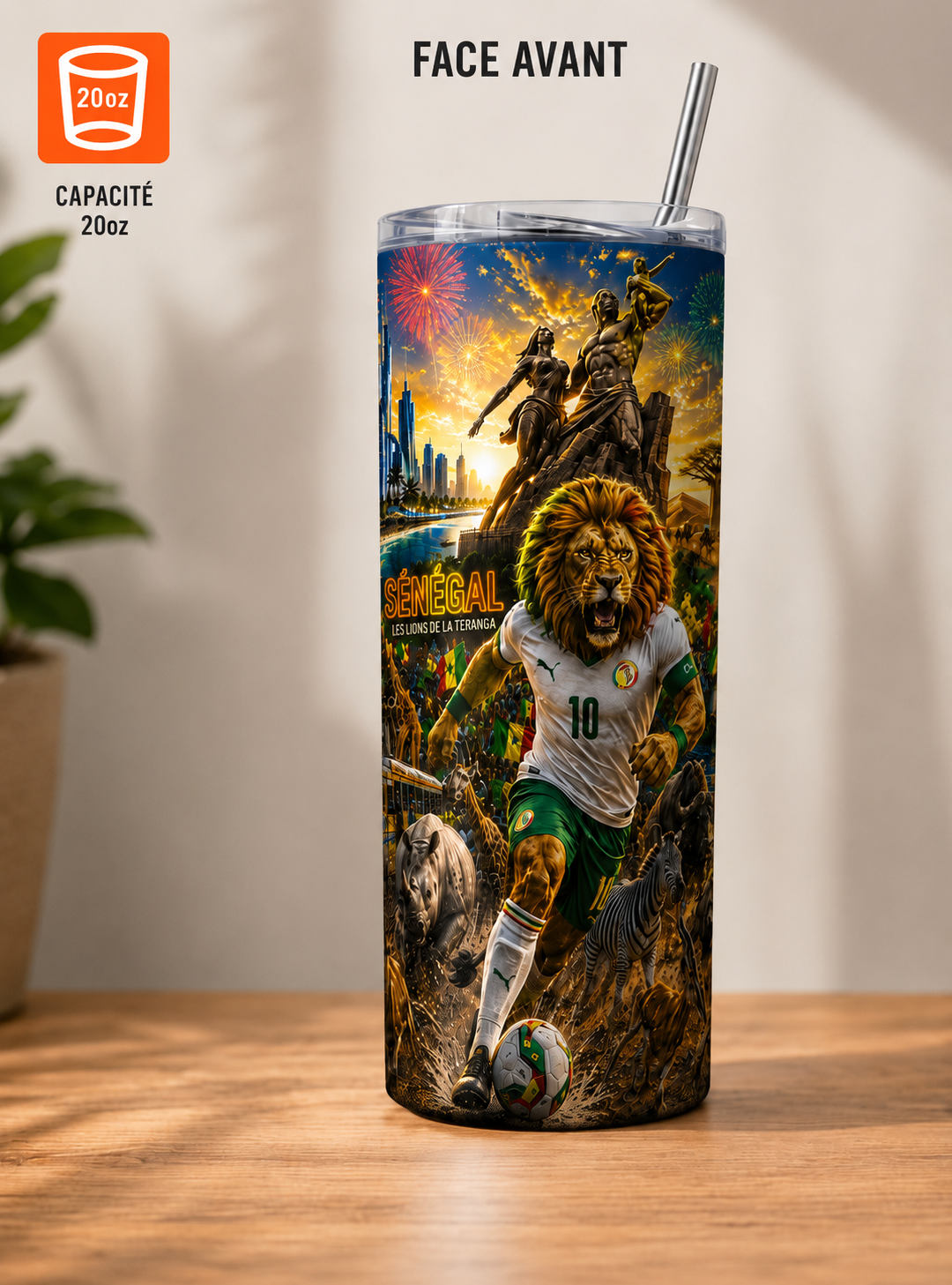 ⚽ Gobelet Isotherme 20oz – Collection Coupe du Monde 2026