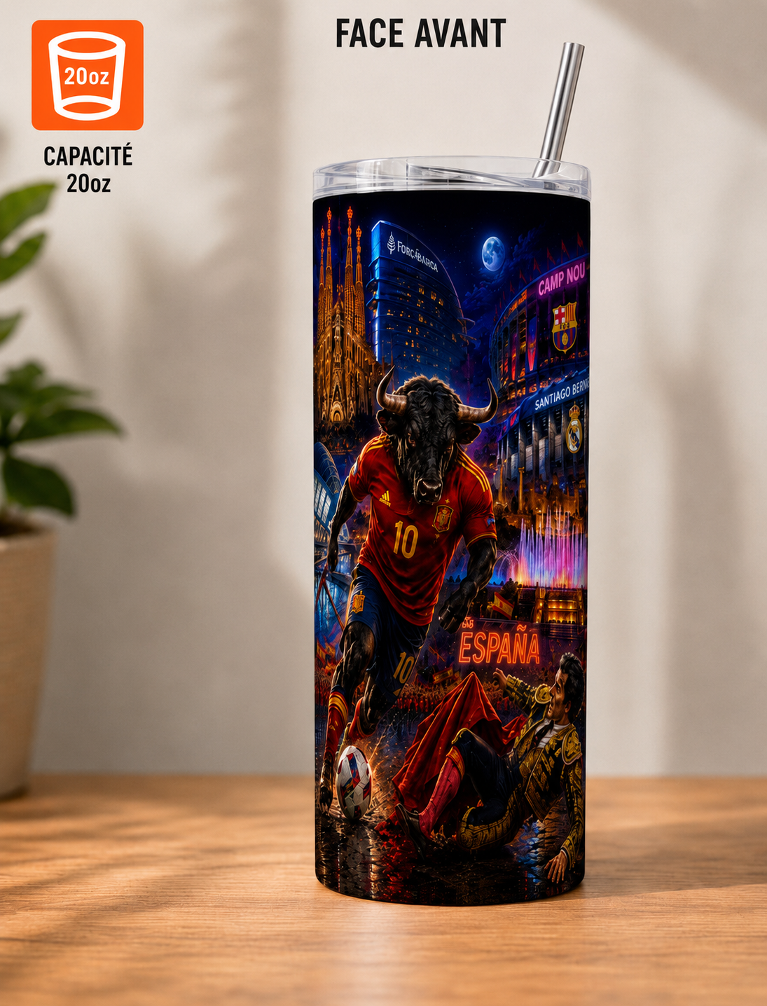 ⚽ Gobelet Isotherme 20oz – Collection Coupe du Monde 2026